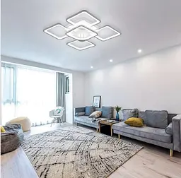 Світлодіона LED люстра з RGB підсвіткою на основі Line.F A 2281/4+1S RGB WH - мініатюра 2