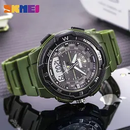 Чоловічий спортивний годинник Skmei 1454 Зелений - мініатюра 4