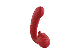 Вібратор B-Series Cute Rose Thrusting 16 см (червоний) - мініатюра 11