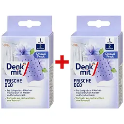 Освіжувач для шафи та гардеробу DenkMit Sensual Fresh, 2-ві упаковки по 2 шт.