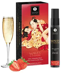 Спрей для посилення слиновиділення Shunga Waves of Pleasure Strawberry Sparkling Wine - мініатюра 1