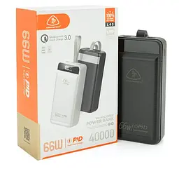 Портативний акумулятор зовнішній Lionpatton L45 40000mAh QC3.0 MicroUSB Type-C Lightning - мініатюра 4