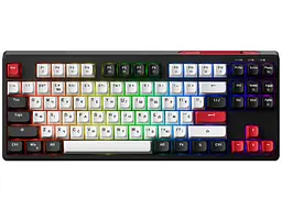 Клавиатура игровая мембранная GamePro GK-580USB Black-White Rainbow LED - мініатюра 1