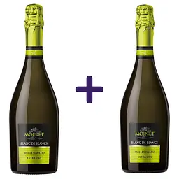 Вино ігристе Moinet Blanc de Blancs біле екстра сухе 1.5 л (2 шт. х 0.75 л)