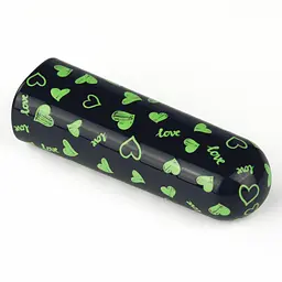 Вібратор для клітора Lovetoy Heart Massager Glow In The Dark 8.5 см чорний - мініатюра 3