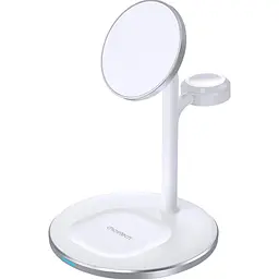Бездротовий зарядний пристрій Choetech T585-F 3in1 Magnetic Wireless Charging White [101520]