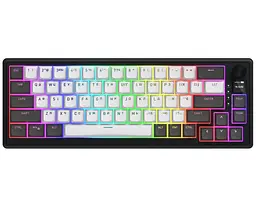 Механічна ігрова клавіатура HATOR HTK-4160-UA Skyfall 65 PRO Wireless Aurum Vanila Silent Switch USB, 2,4 ГГц, BT 5.3 Black-White - мініатюра 12