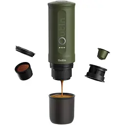Портативна кавоварка Outin Nano Espresso Machine Forest Green (OTEM-01-FG) [168802] - мініатюра 5