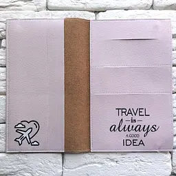 Тревел-кейс I want to travel the world екошкіра - мініатюра 3