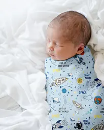 Пелюшки фланелеві Cosas Blue Space 80х100 см, блакитні - мініатюра 5