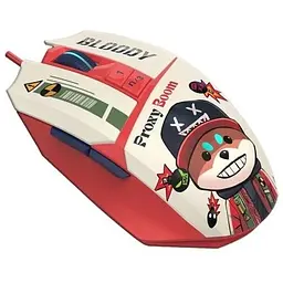 Миша W63 Max "Proxy Boom", White/Red A4Tech teh0020418