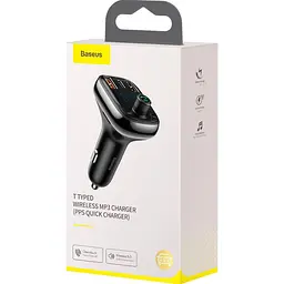 Автомобільний зарядний пристрій Baseus FM Launcher S-13 2USB + Type-C black (CCMT000101) - мініатюра 6