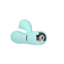 Розкішний кролик з ротацією та вібрацією Pillow Talk Lively Teal, кристал Сваровскі - мініатюра 7