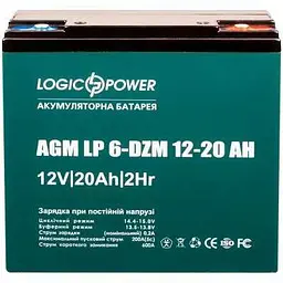 Акумуляторна батарея для ДБЖ LogicPower AGM 12 V / 20 А*ч (LP5438) - мініатюра 2