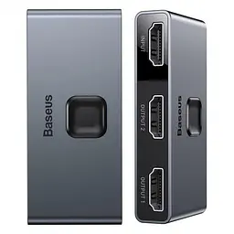 HDXiaomi-разветвитель Baseus Matrix HDXiaomi Splitter 2-in-1 or 1-in-2 Space CAHUB-BC0G Grey - мініатюра 2