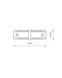 З'єднувач Nowodvorski 9454 Profile Straight Connector IP20 білий - мініатюра 2