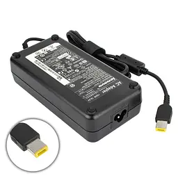 Блок живлення для ноутбука Lenovo 19.5V, 7.7A, 150W, USB+pin (Square 5 Pin DC Plug), чорний (без кабеля!)