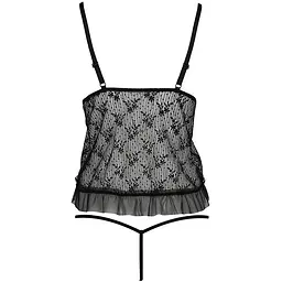 Боді монокіні Passion з відкритими грудьми JustinA Body Black S/M - мініатюра 4