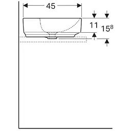Умивальник Geberit Variform 60x40 Білий 500.777.01.2 - мініатюра 2
