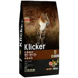 Сухий корм Klicker Холістик беззерновий для дорослих котів з Лососем 300 г