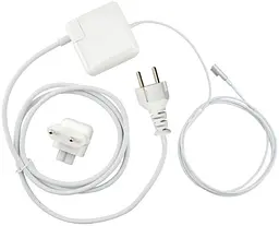 Зарядний пристрій для макбука 85W, MagSafe (T-tip), білий блок живлення, зарядний пристрій для ноутбука + магнітний кабель, швидка зарядка, адаптер живлення Apple MacBook (MC556) (ARM15301) - мініатюра 2