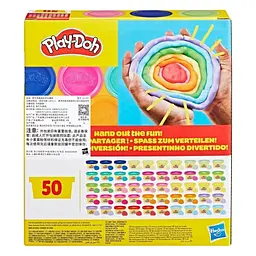 Набір для творчості Hasbro Play-Doh маса для ліплення Райдужні сюрпризи 50 баночок (G1761) - мініатюра 3
