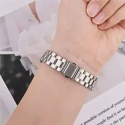 Комплект ремінці Tamister для фітнес-браслета Xiaomi Mi Band 8 та 9 Bead design Silver - Milanese design Black - мініатюра 7