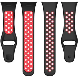 Ремінець DK для Xiaomi Redmi Watch 3 Silicone Sport Band Nike (black / red) - мініатюра 3