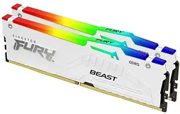 Модуль пам'яті Kingston Fury DDR5 32GB (2x16) 6000MHz Beast White RGB EXPO/XMP 3.0 (KF560C30BWEAK2-32) - мініатюра 2