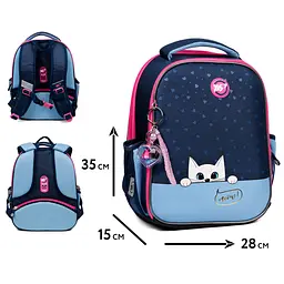 Рюкзак шкільний каркасний Yes Meow-Meow H-100 - мініатюра 2