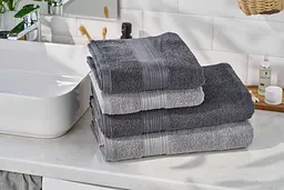 Рушник махровий Ardesto SuperSoft 70х140см, 100% бавовна, сірий pbe0050406 - мініатюра 9