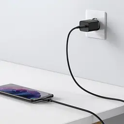 Мережевий зарядний пристрій Baseus Super Si Quick Charger 1 Type-C 25 W EU CCSP020101 Black - мініатюра 4