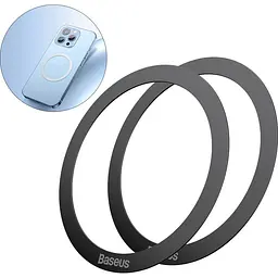 Пластини для автотримачів Baseus Halo Series Magnetic Metal Ring Black (PCCH000001) [136669] - мініатюра 7