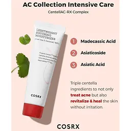 Легкий зволожувальний крем для шкіри, схильної до акне Cosrx AC Collection Lightweight Soothing Moisturizer 80 мл - мініатюра 8