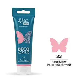 Акрил для декору Рожевий світлий (33) матовий 75 мл Rosa Talent
