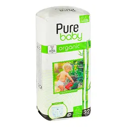 Підгузки-трусики Pure Baby Jumbo Organic 6 (15-25 кг) 32 шт. - мініатюра 6