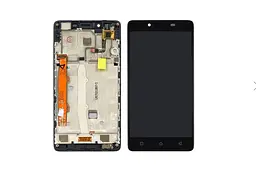 Дисплей для Lenovo A6000/A6010 з чорним тачскрином і корпусною рамкою