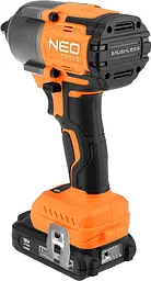 Гайковерт ударний Neo Tools Energy+ 18В безщітковий 2400 об/хв 850 Нм 1/2" 3 швидкості 1.8 кг без АКБ та ЗП - мініатюра 7