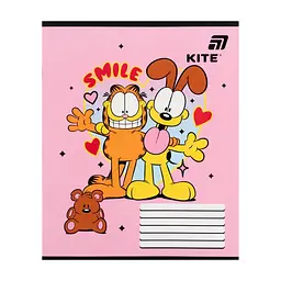 Зошит Kite Garfield, 12 аркушів, коса лінія (GF26-235), в асортименті - мініатюра 5