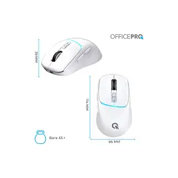 Мишка OfficePro M468W Wireless/Bluetooth White (M468W) - мініатюра 12