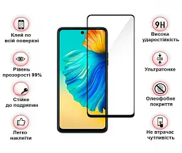 Скло захисне BeCover Tecno Camon 19 (CI6n)/19 Pro (CI8n) Black (708162) - мініатюра 3