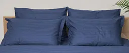 Набір наволочок Moon&Star Satin Stripe Delfi Blue 60х60 см 2 шт - мініатюра 3