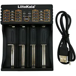 Зарядний пристрій LiitoKala Lii-402 на 4 акумулятори AA, AAA, Li-Ion, LiFePO4 з Power Bank