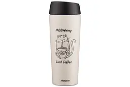 Термокухоль Ardesto Coffee Time Meowning 450 мл Бежева AR2645WC