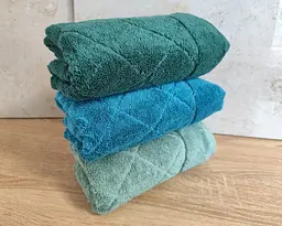 Набір махрових турецьких рушників Zeron 3 штуки 50х90 Microcotton Kilim Desen - мініатюра 2