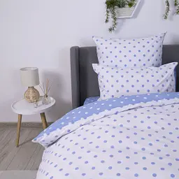 Комплект постільної білизни ТЕП Light Blue Dots ранфорс 70x70 полуторний - мініатюра 5