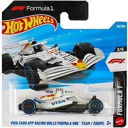 Базова машинка Hot Wheels Formula 1 Visa Cash App Racing Bulls Formula One Team біла (5785) JJJ35-N521