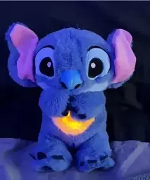 Іграшка м'яка плюшева інтерактивна Стіч Stitch що світиться та "дихає" з батарейками - нічник - подарунок дитині - мініатюра 3