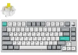 Клавіатура Lemokey P1 Pro Keychron Super Banana Wireless EN/UKR RGB Space Silver (P1P-X4-UA)