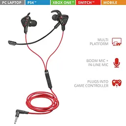 Гарнітура Trust GXT 408 Cobra Multiplatform 3.5 мм RED (23029_Trust) - мініатюра 6